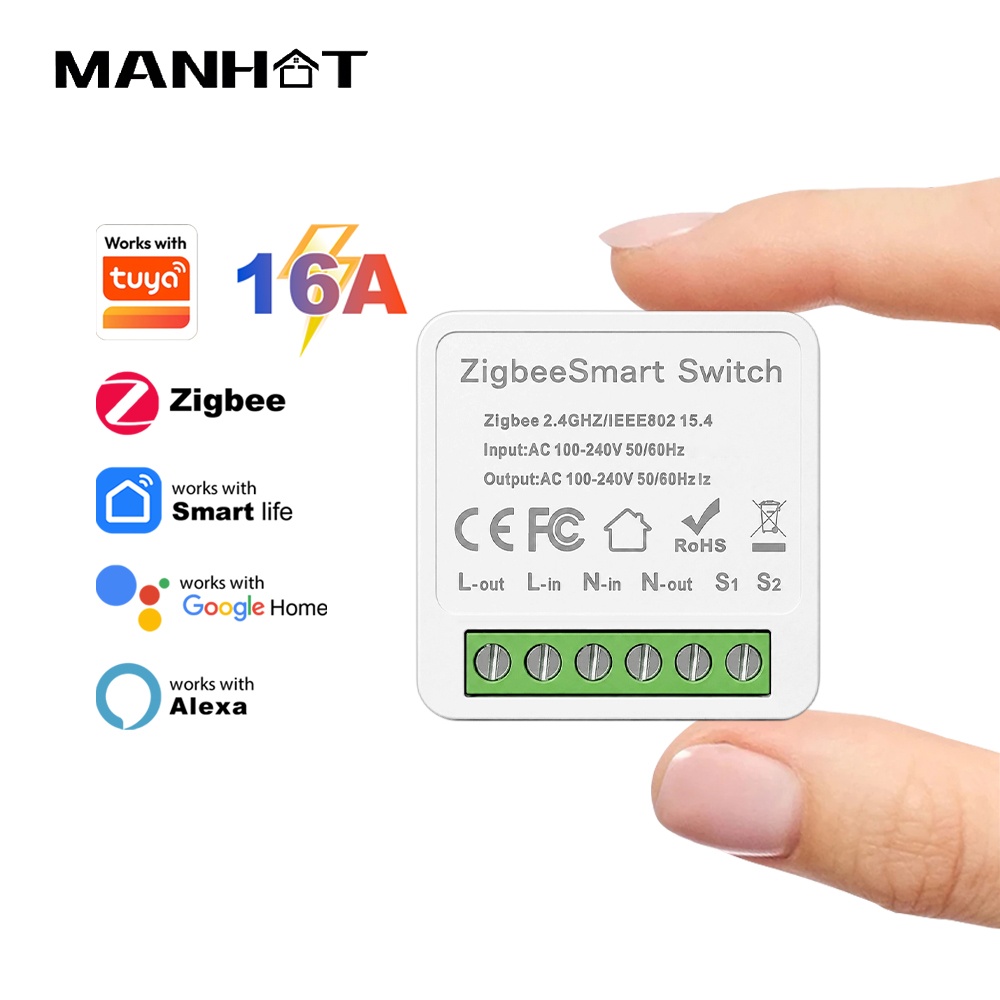 Smart Home Zigbee 3.0 - Manhot ZigBee 3.0 Schaltmodul 16A Smart
