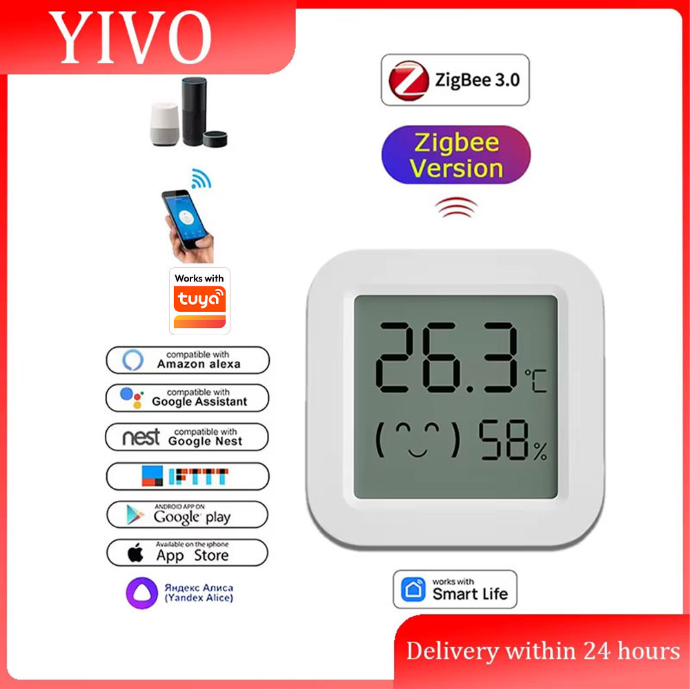 Smart Home Zigbee 3.0 - Zigbee 3.0 Temperatur- und Feuchtigkeitssensor, APP-Fernbedienung,