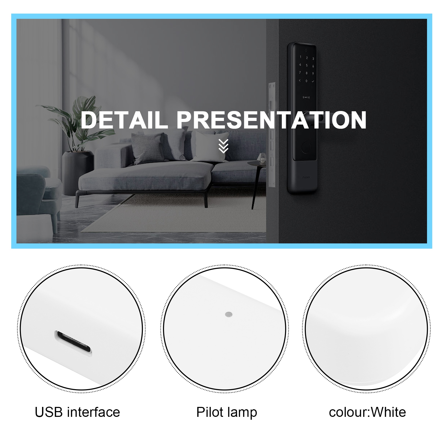 Smart Home Automation - Bluetooth-WLAN-Gateway Fingerabdruck-Passwort Intelligentes Elektronisches Türschloss Home-Bridge