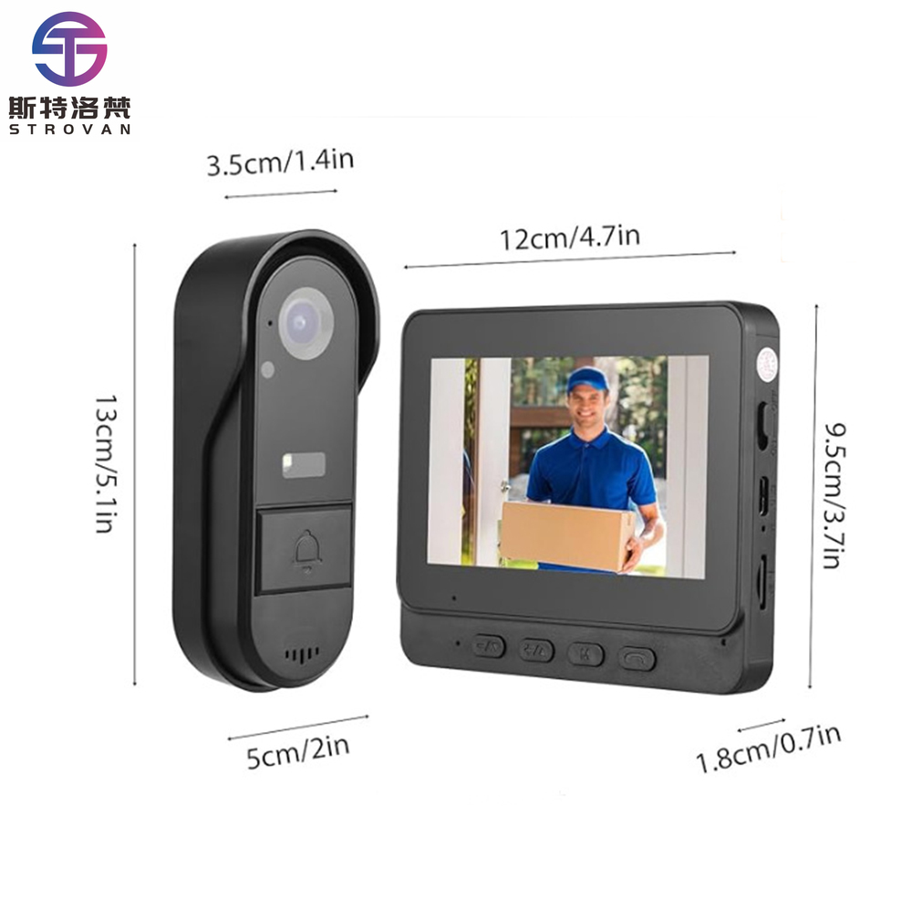 4,3-Zoll-Smart-Türklingelsyste – Smart Home Video Doorbell Installation Bewertung und Preis
