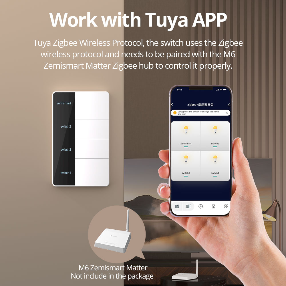 1234 Gang US-Typ Zigbee Druckl – Smart Home Hub Bewertung und Preis