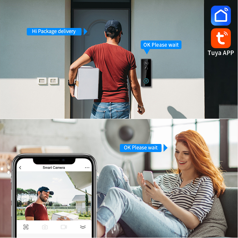 2MP 1080P Tuya APP Stromsparen – Wifi Doorbell Camera Bewertung und Preis