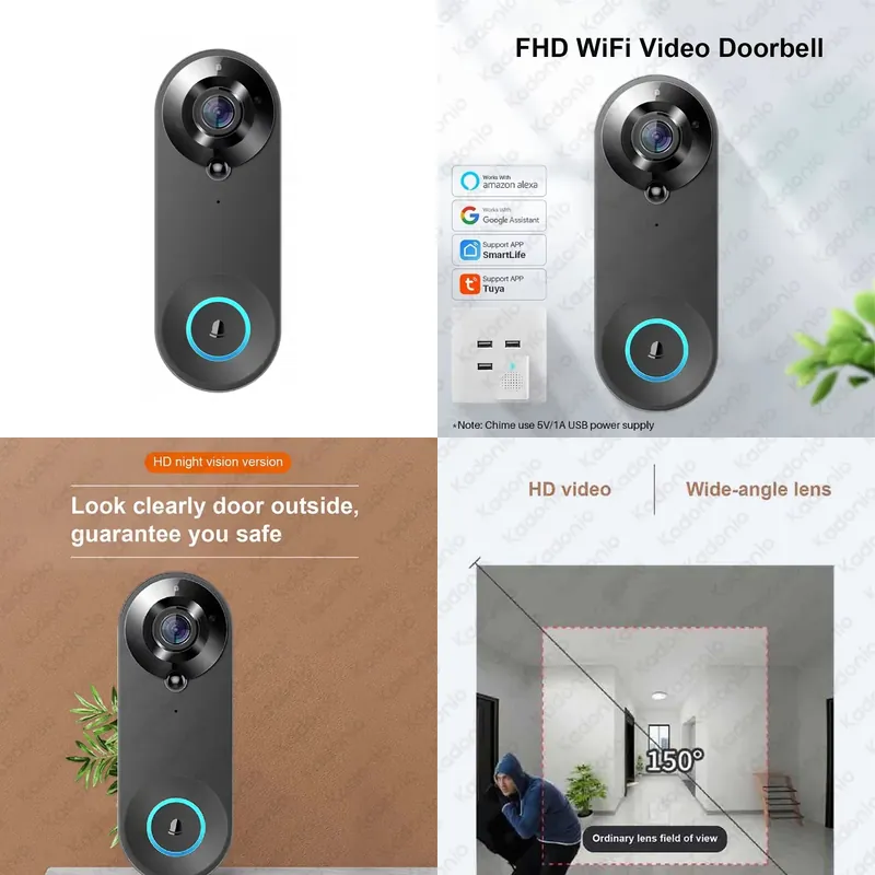 Kadonio 1080P WLAN-Video-Türkl – Wifi Doorbell Camera Bewertung und Preis